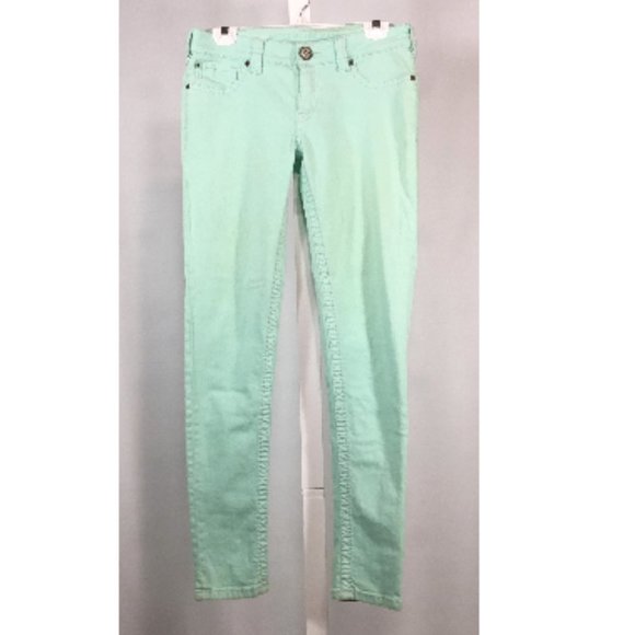 Bootlegger Skinny Mint Green Jeans - Picture 1 of 3